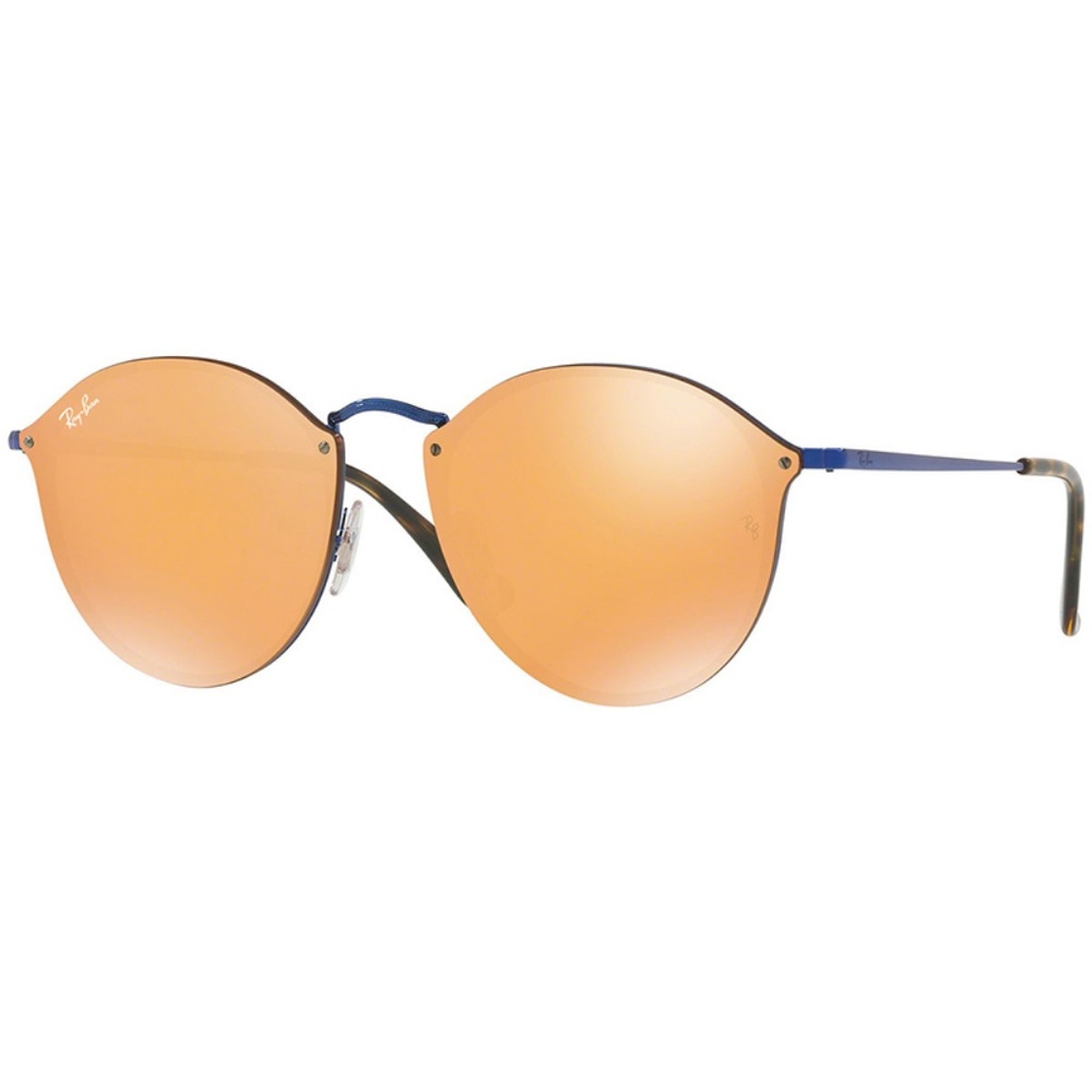Ray-Ban Sunglasses Blue w/Orange Gold Lens - Picture 1 of 5